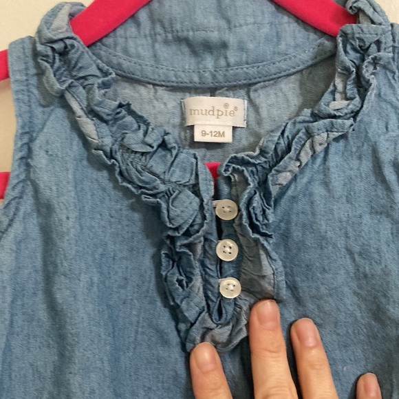 🌺 BOGO item!! Mud Pie baby girl romper, size 9-12 months - Picture 2 of 8